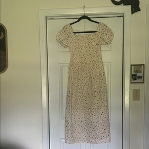 Floral Puff Sleeve Maxi Dress